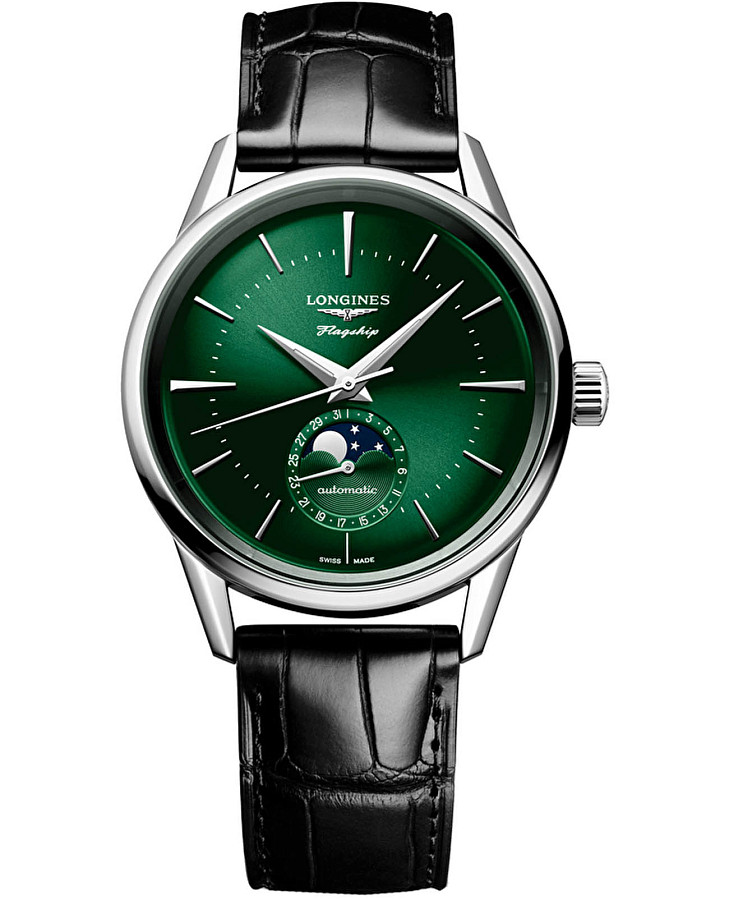 Часы Longines Flagship Heritage L4.815.4.02.2 — мужские, бежевый