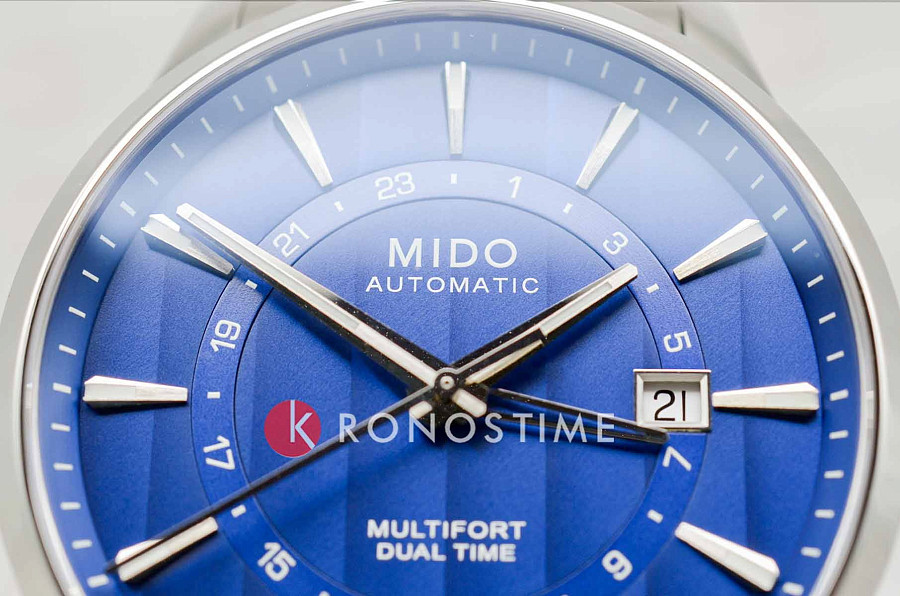 Часы Mido Multifort Dual Time M038.429.11.041.00 — нержавеющая сталь, мужские