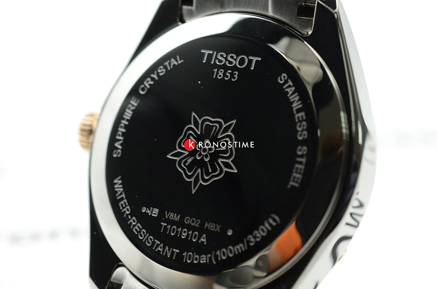 Часы Tissot PR 100 Sport Chic T101.910.22.116.00 — двухцветный, металл сталь