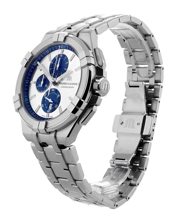 Часы Maurice Lacroix Aikon Chronograph AI1018-SS002-131-1 — кварцевые, сталь металл