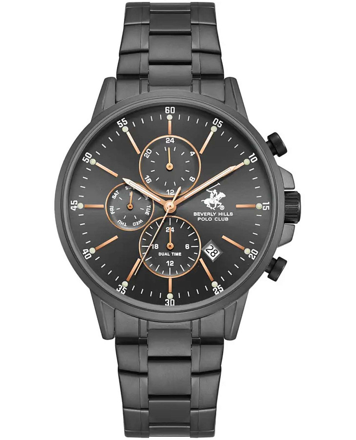 Часы Beverly Hills Polo Club Quartz BP3727X.660 — мужские, серый