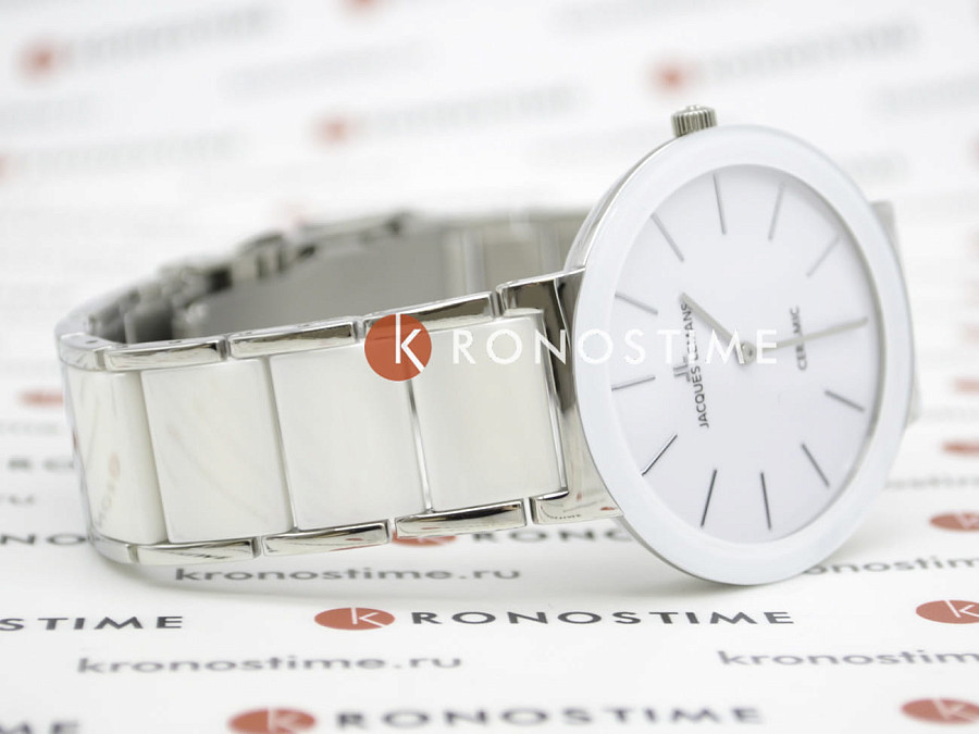 Часы Jacques Lemans High Tech Ceramic 42-8B — белый, сталь металл