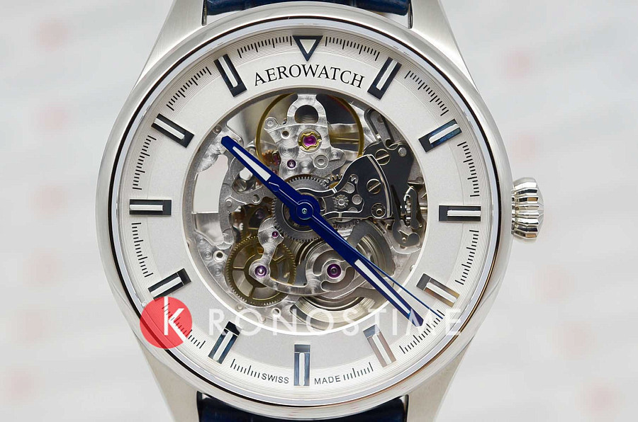 Часы Aerowatch Les Grandes Classiques Skeleton Automatic 60996 AA02 SQ — сталь металл, Швейцария