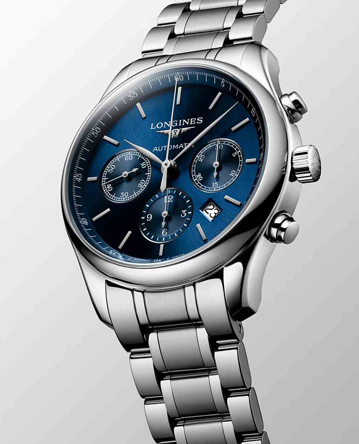 Часы Longines Master Collection L2.759.4.92.6 — синий, сталь металл