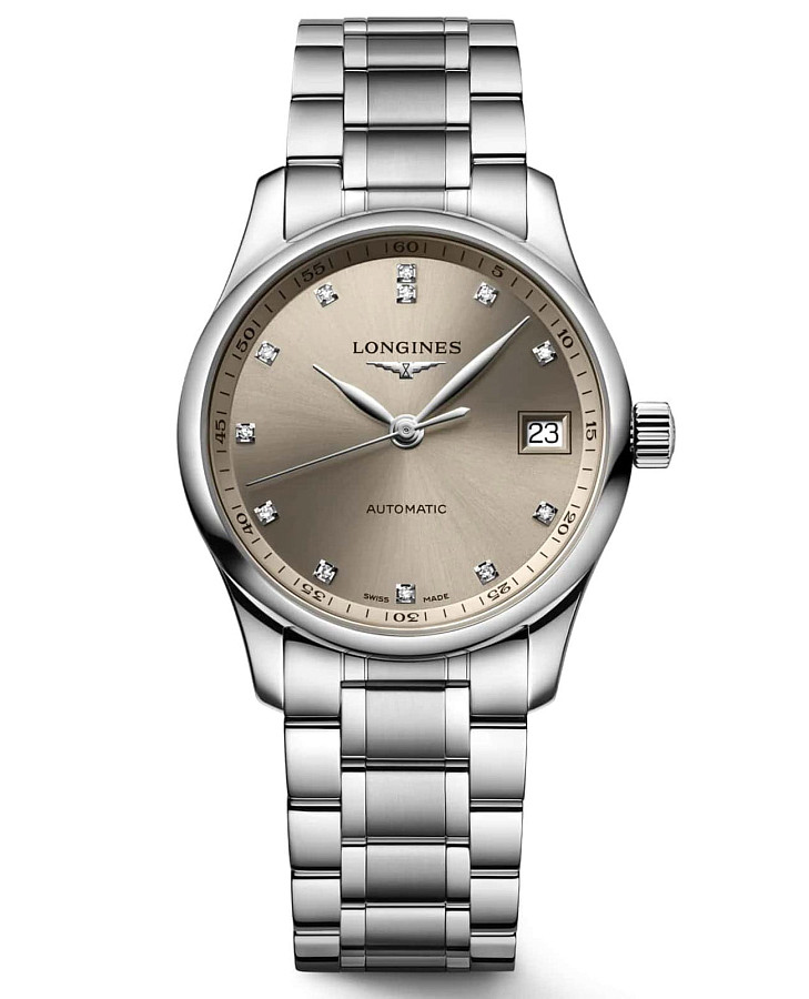 Часы Longines Master Collection L2.357.4.07.6 — женские, антрацитовый