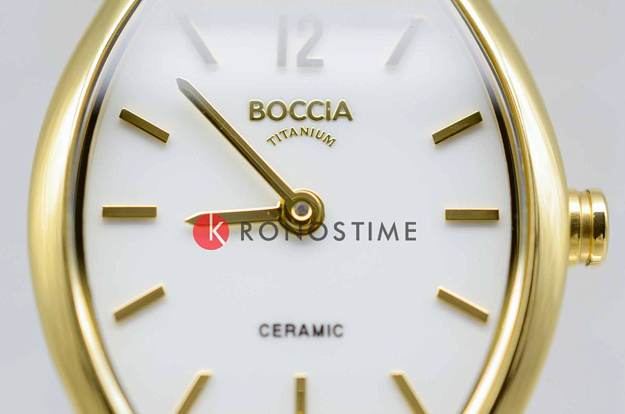 Часы Boccia Titanium Barrel 3361-03 — титановый c pvd покрытием + керамика, женские