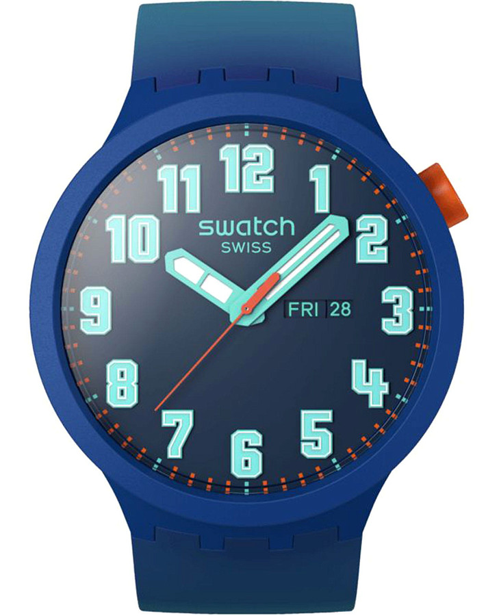Часы Swatch Big Bold SB01N700 — мужские, синий