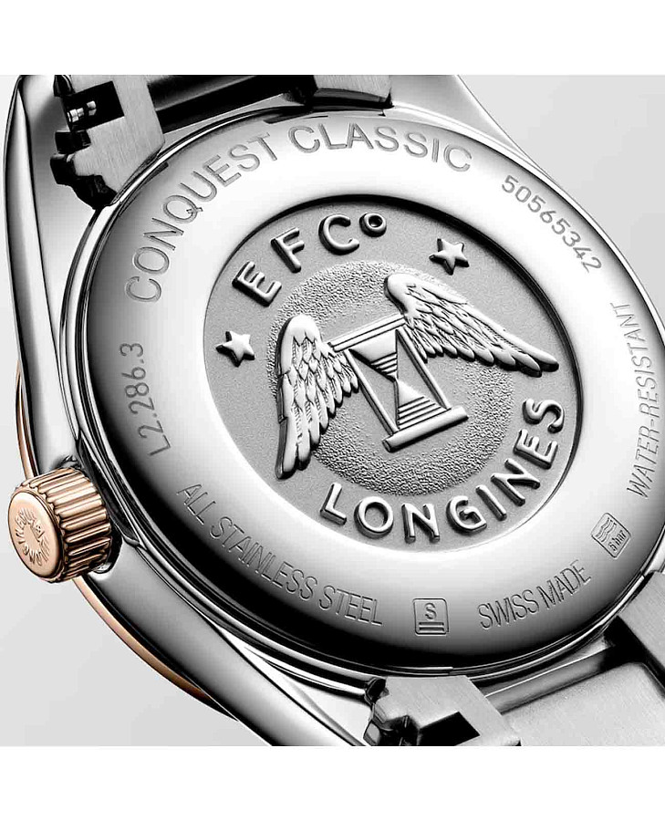 Часы Longines Conquest Classic L2.286.3.92.7 — женские, двухцветный