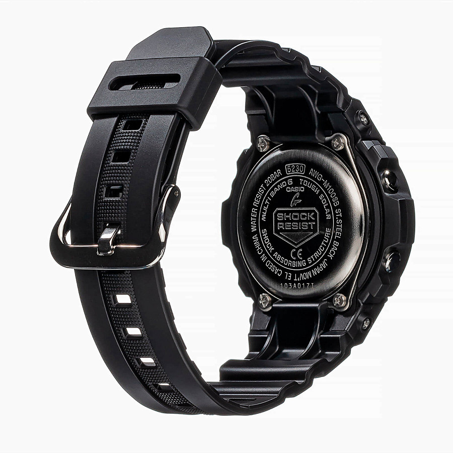 Часы Casio G-Shock AWG-M100SB-2A — полимер, мужские