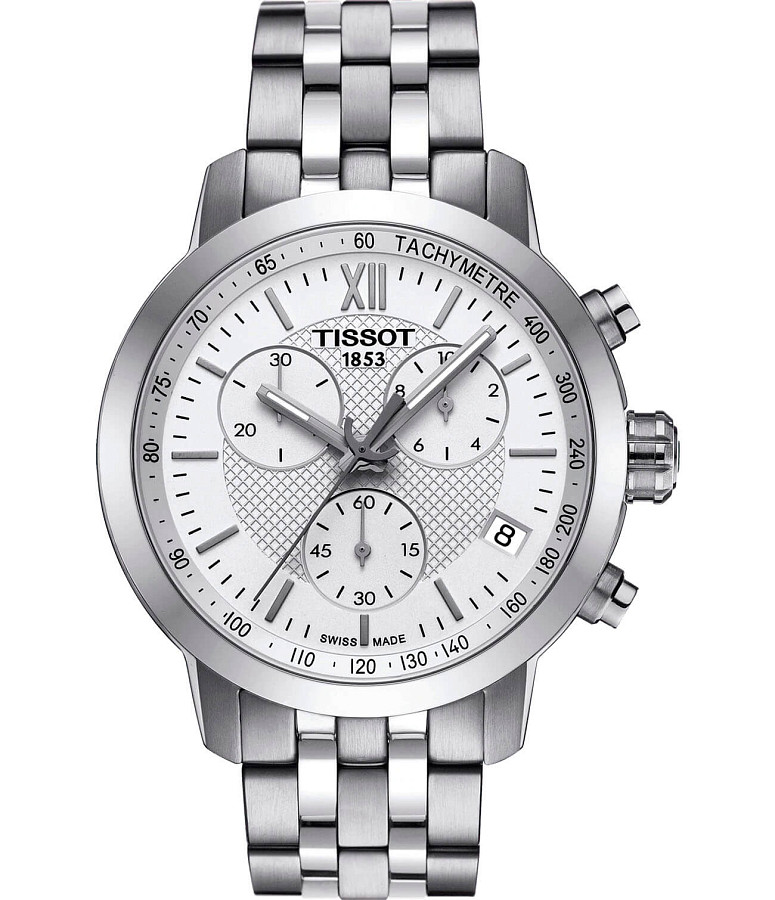 Часы Tissot PRC 200 Fencing Chronograph T055.417.11.018.00 — мужские, белый