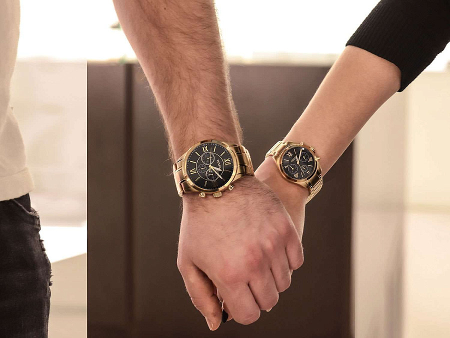 Часы Fossil Gift Set BQ2400SET — металл сталь, США
