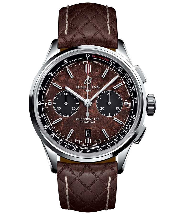 Часы Breitling Premier B01 Chronograph 42 Bentley Centenary Limited Edition AB01181A1Q1X2 — мужские, коричневый