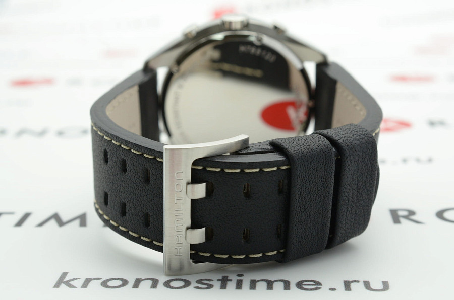 Часы Hamilton Khaki Aviation Pilot Pioneer Chrono H76512755 — кожаный, мужские