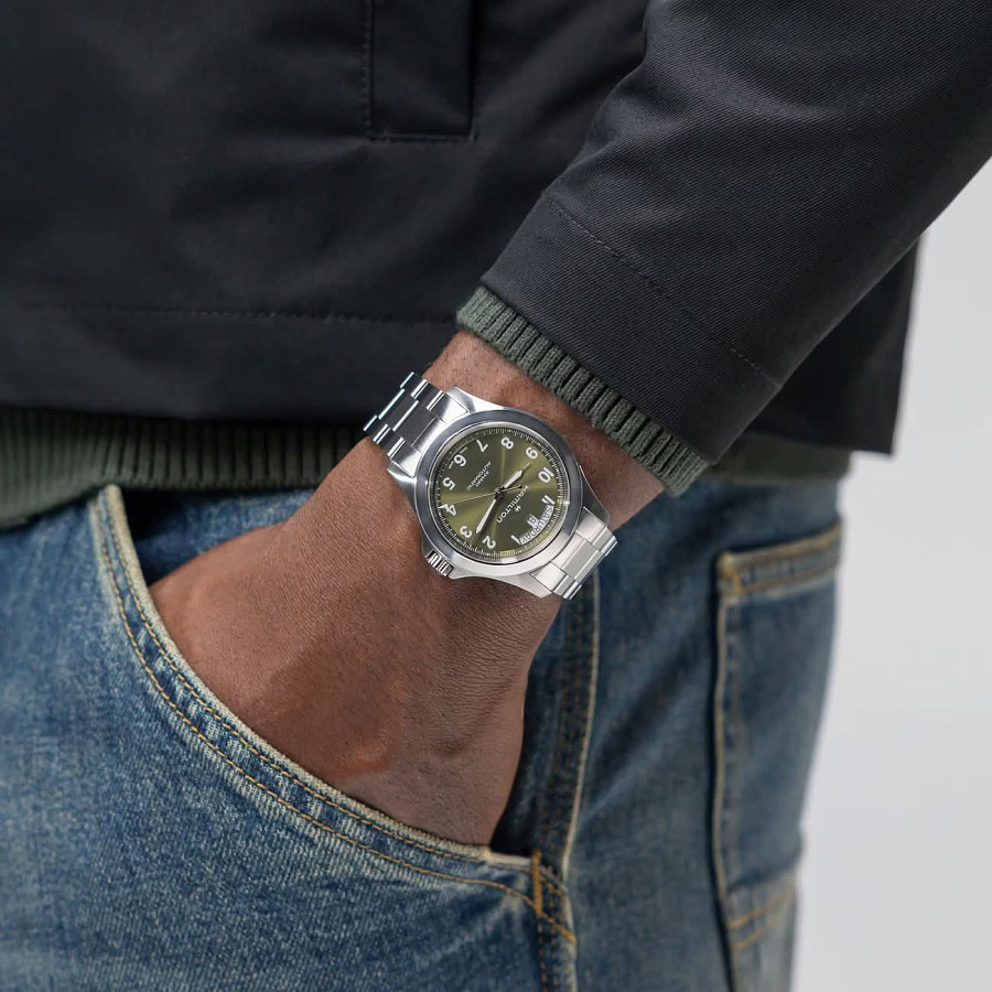 Часы Hamilton Khaki Field King Day-Date H64475160 — нержавеющая сталь, мужские