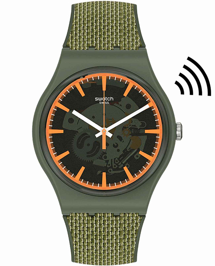 Часы Swatch New Gent Swatch Pay! SVIG100-5300 — мужские, зеленый