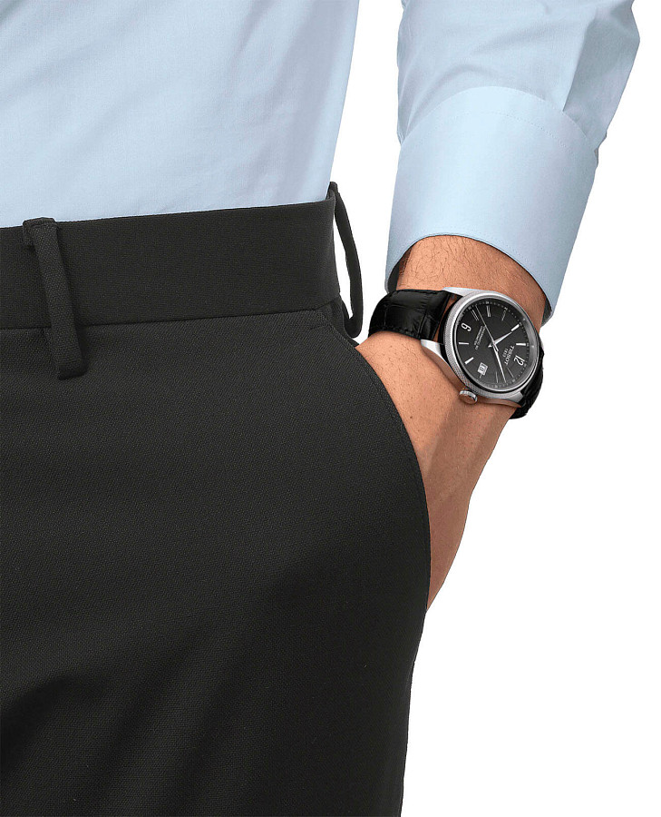 Часы Tissot Ballade Powermatic 80 COSC T108.408.16.057.00 — механические, сталь металл