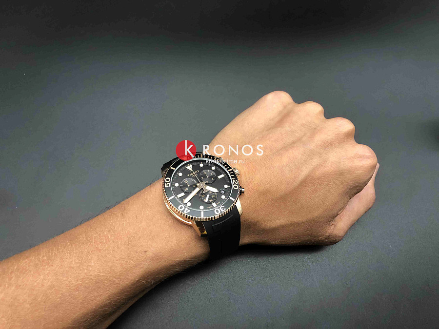 Часы Tissot Seastar 1000 Chronograph T120.417.37.051.00 — черный, кварцевые