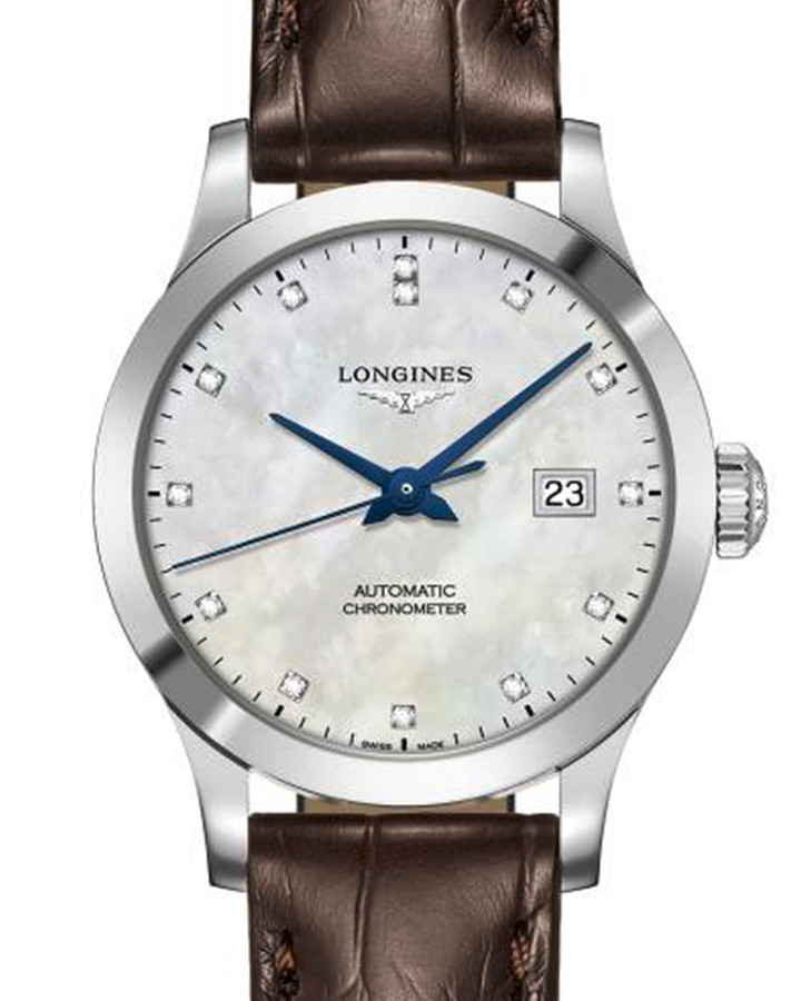 Часы Longines Record L2.321.4.87.2 — механические, металл сталь