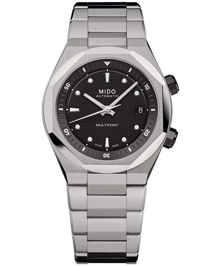 Часы Mido Multifort 8 Two Crowns M047.507.11.051.00 — мужские, черный