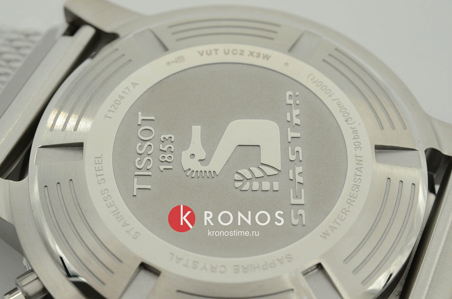 Часы Tissot Seastar 1000 Chronograph T120.417.11.041.02 — синий, сталь металл