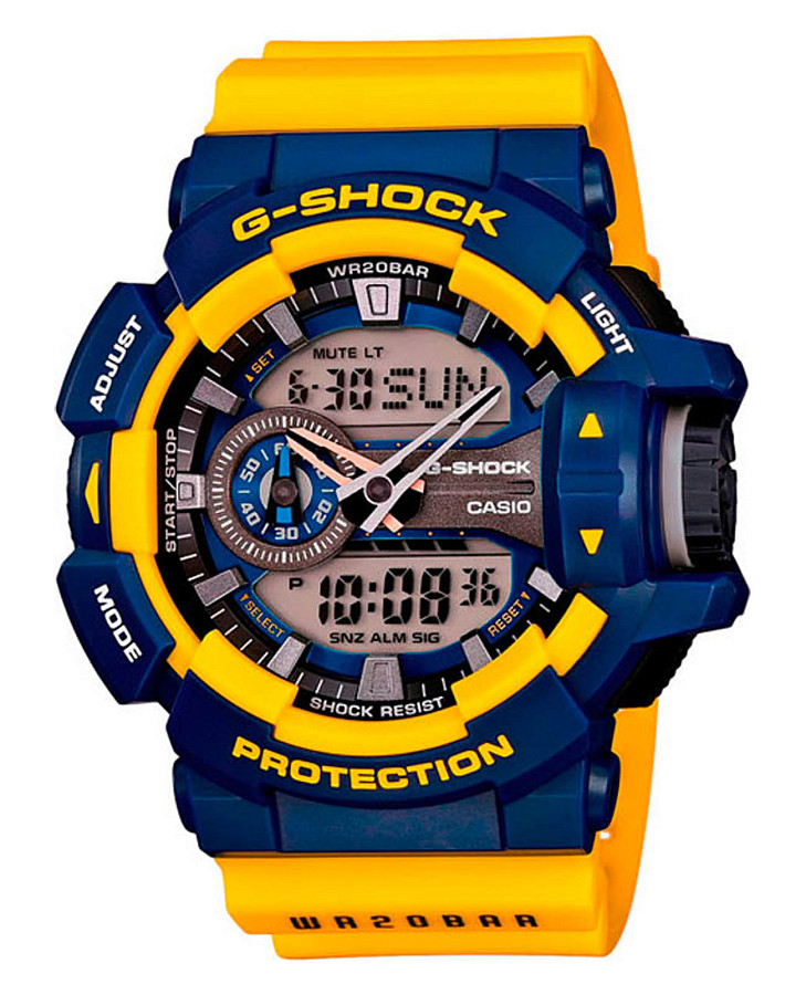 Часы Casio G-Shock GA-400-9BER — мужские, синий