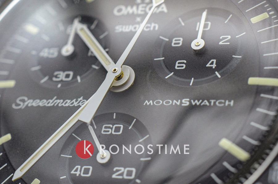 Часы Swatch x Omega Bioceramic Moonswatch Mission to Mercury SO33A100 — Швейцария, кварцевые