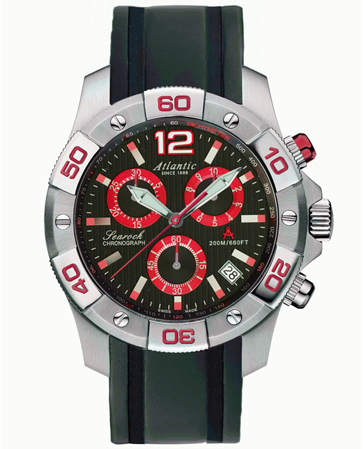 Часы Atlantic Searock Chronograph 87471.42.65R — мужские, черный