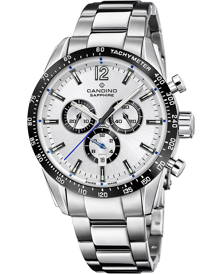 Часы Candino Gents Sport C4757/1 — мужские, серебристый