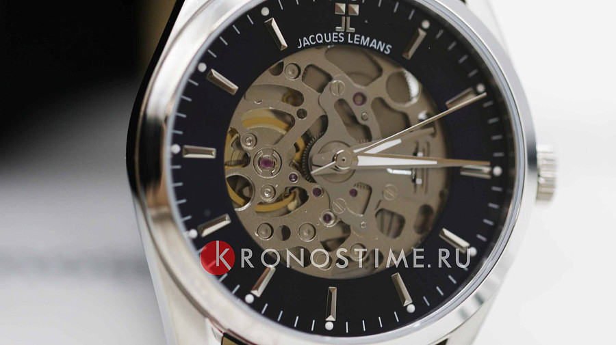 Часы Jacques Lemans Automatic 1-2087C — синий, металл сталь