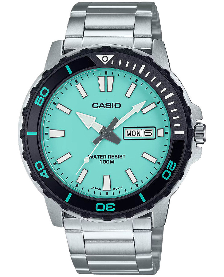 Часы Casio Collection MTD-125D-2A2 — мужские, бирюзовый
