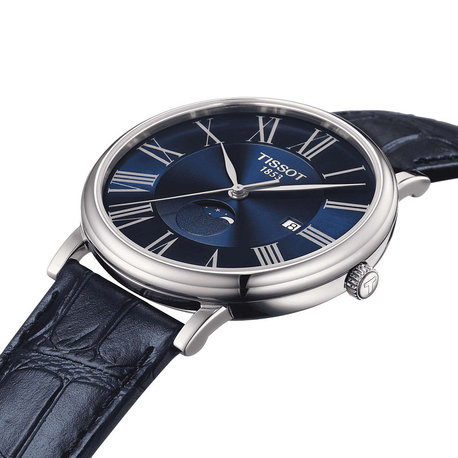 Часы Tissot Carson Premium Gent Moonphase T122.423.16.043.00 — кожаный, мужские