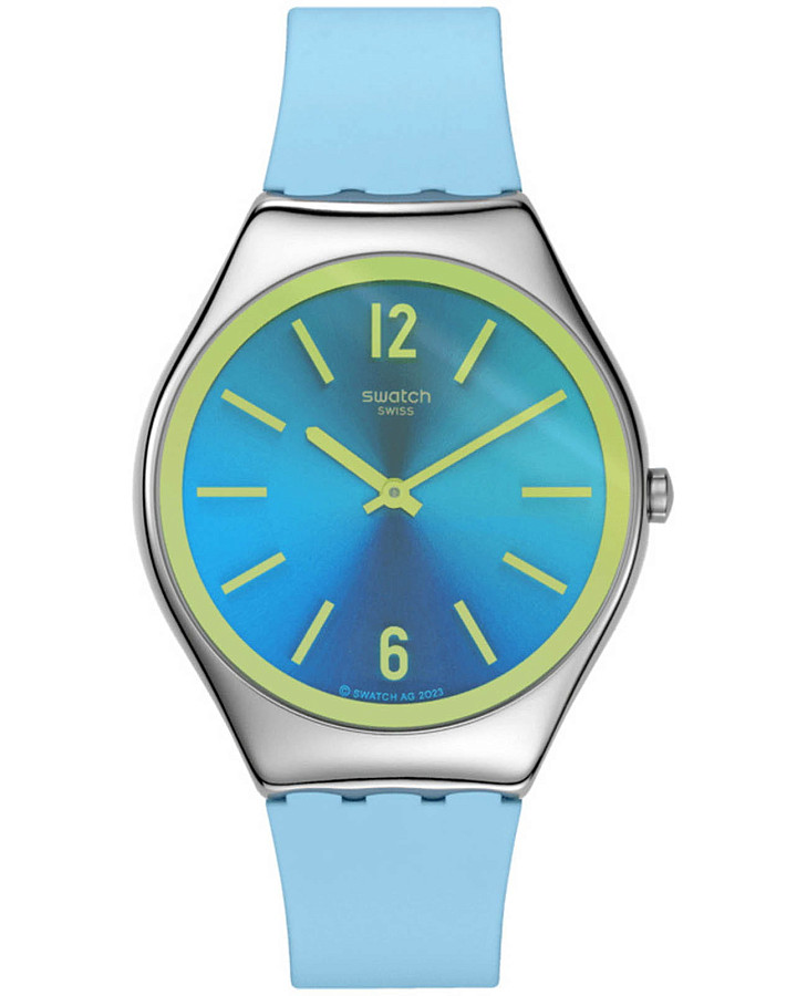 Часы Swatch Skin Irony SYXS156 — женские, голубой