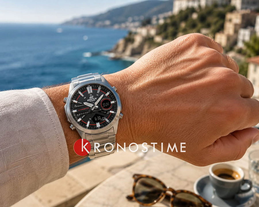 Часы Casio Edifice EFV-C120D-1A4 — нержавеющая сталь, мужские