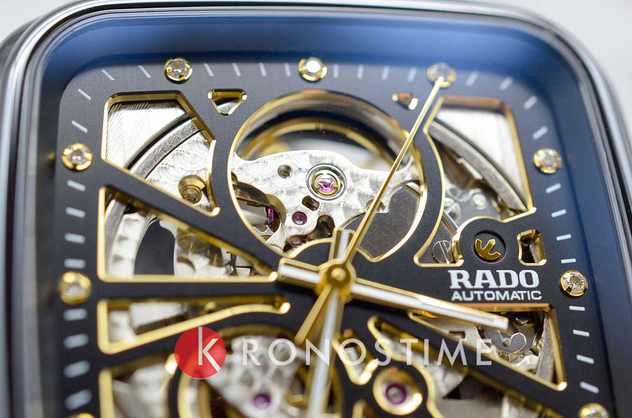 Часы Rado True Square Automatic Open Heart R27086712 — высокотехнологичная керамика + титан, мужские
