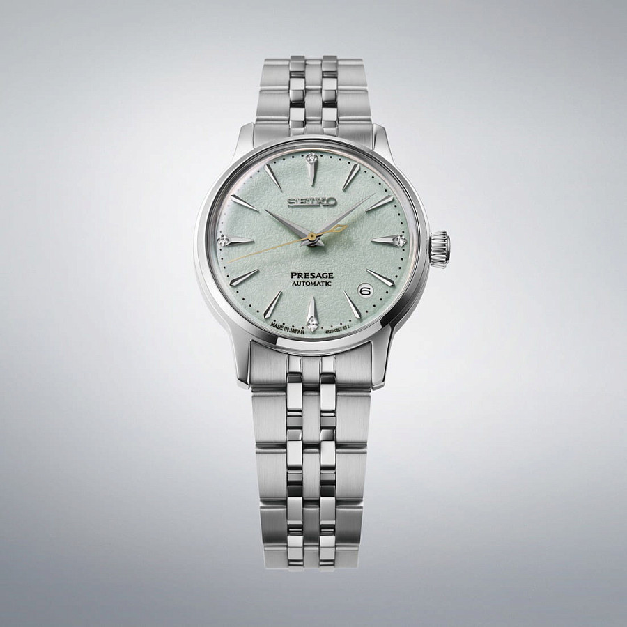 Часы Seiko Presage Cocktail Time SRPL63J1 — зеленый, сталь металл