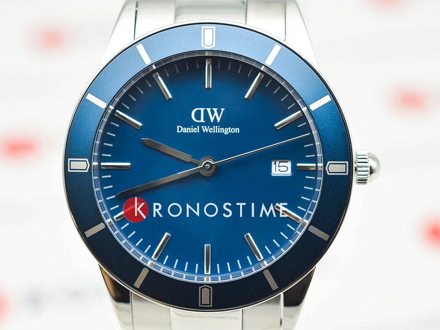 Часы Daniel Wellington Iconic Paradigma Link Blue Enamel Silver DW00100820 — сталь металл, Швеция