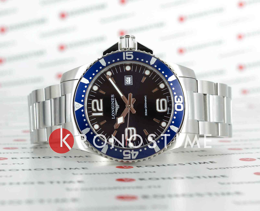 Часы Longines HydroConquest L3.840.4.96.6 — кварцевые, металл сталь