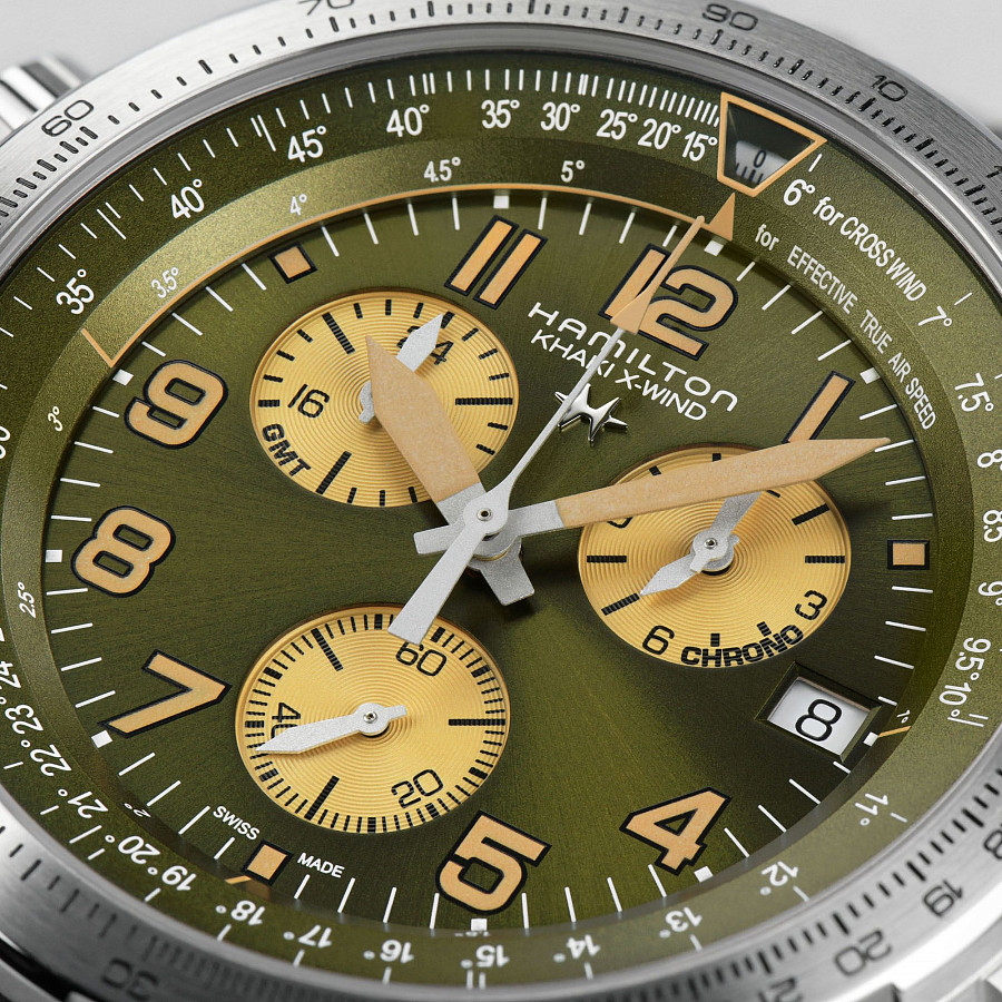 Часы Hamilton Khaki X-Wind GMT Chrono Quartz H77932560 — артикул H77932560, мужские