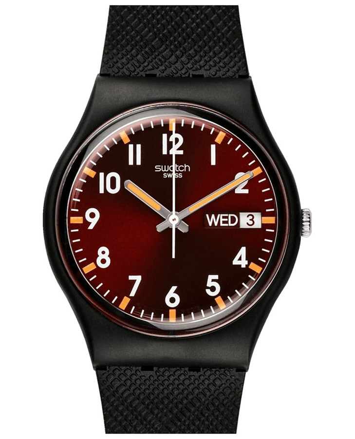 Часы Swatch Gent Biosourced Standard SO28B704 — женские, бордовый