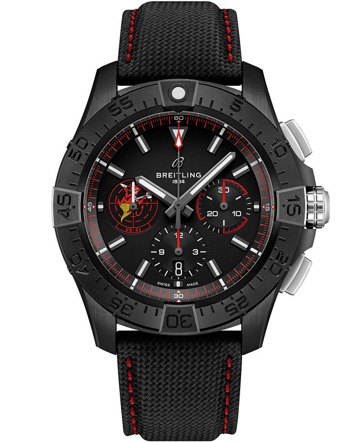 Часы Breitling Avenger B01 Chronograph 44 Night Mission Usn Dust Devils SB01473A1B1X1 — мужские, черный