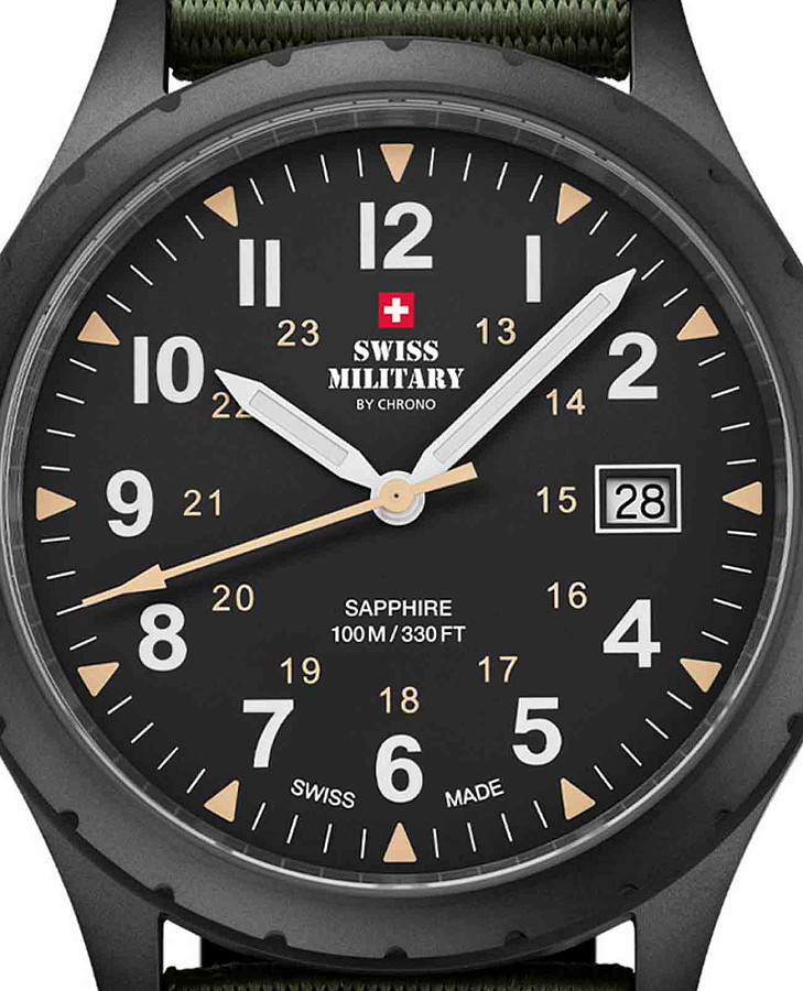 Часы Swiss Military by Chrono Classic Army SM34108.07 — черный, металл сталь