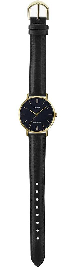 Часы Casio Collection LTP-VT01GL-1B — кожаный, женские