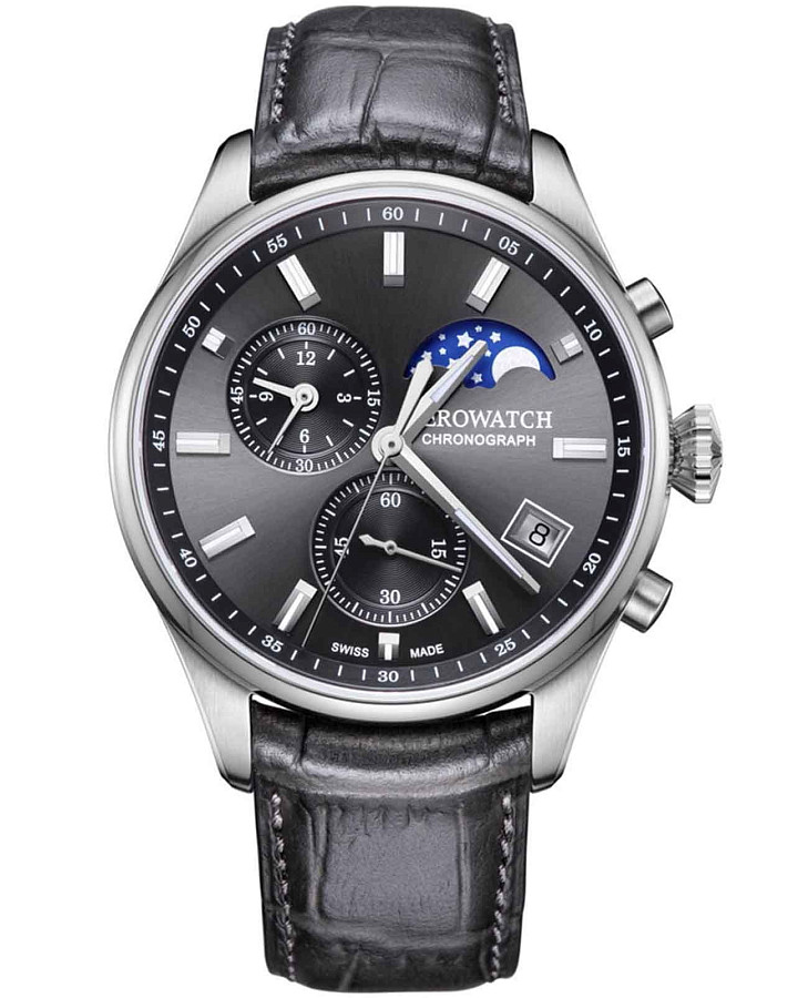 Часы Aerowatch Les Grandes Classiques 78990 AA01 — мужские, черный