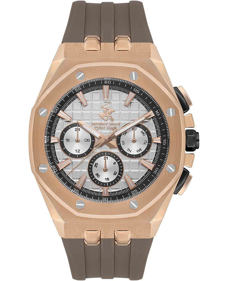 Часы Beverly Hills Polo Club Quartz BP3624X.436 — мужские, серебристый