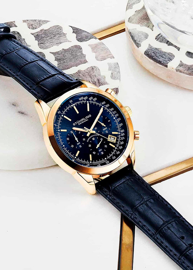 Часы Stuhrling Rialto 3975L.7 — сталь металл, США