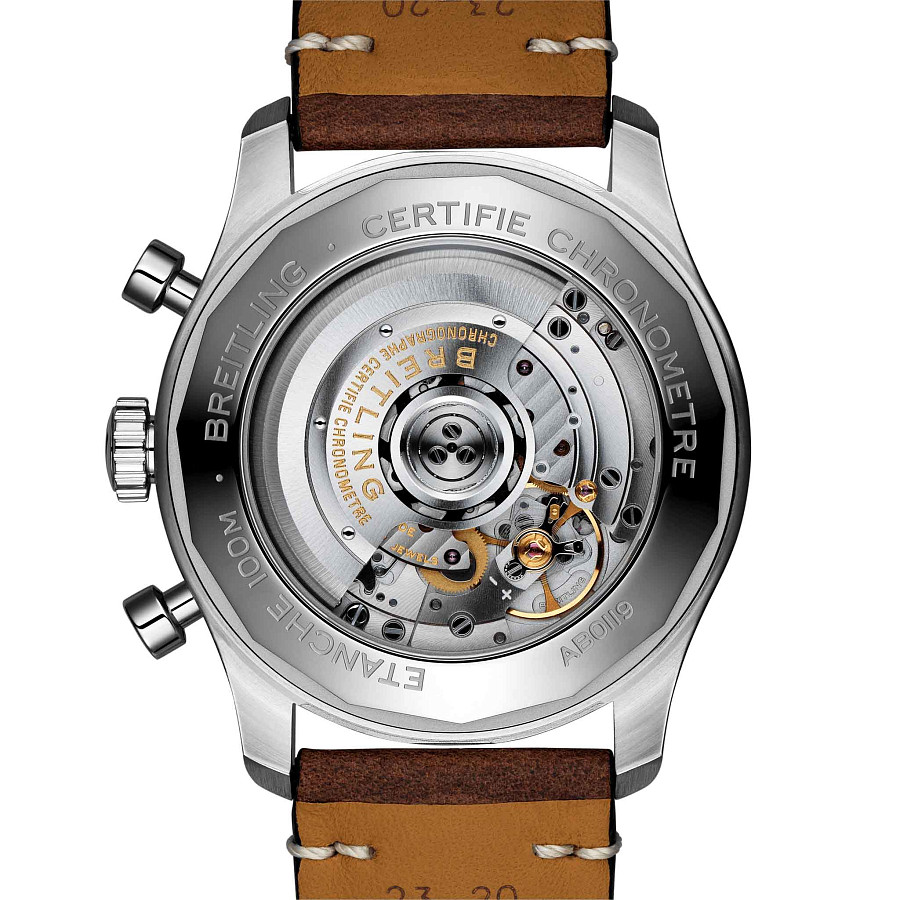 Часы Breitling Aviator 8 B01 Chronograph 43 Mosquito AB01194A1B1X2 — кожаный, мужские