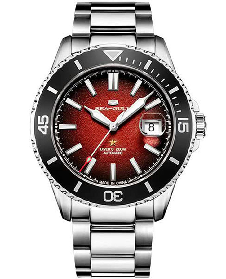 Часы Seagull Ocean Star 816.52.1523A — мужские, красный