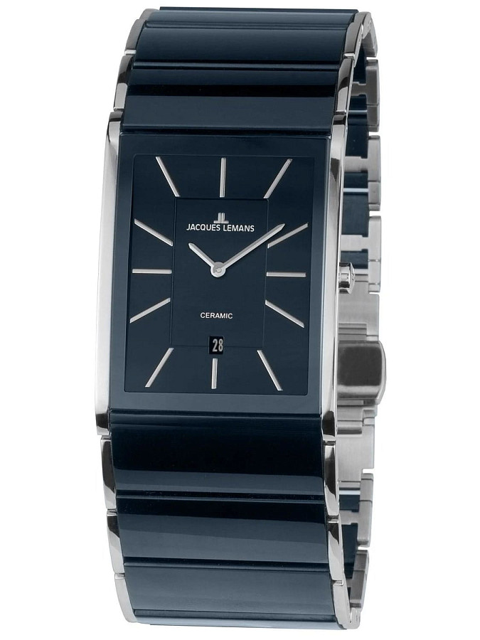 Часы Jacques Lemans High Tech Ceramic 1-1939F — кварцевые, металл сталь