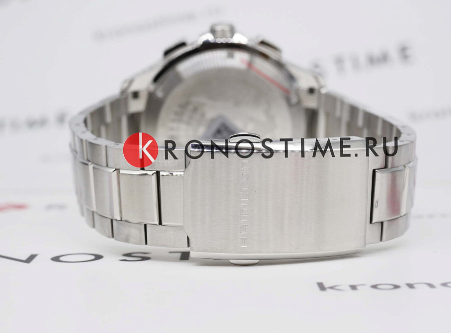 Часы Hamilton Khaki Aviation X-Wind GMT Chrono Quartz H77912135 — черный, сталь металл