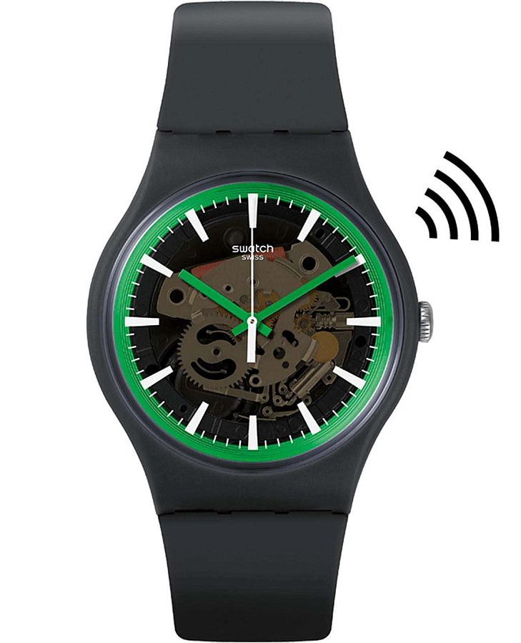 Часы Swatch New Gent Swatch Pay! SVIM100-5300 — мужские, серый